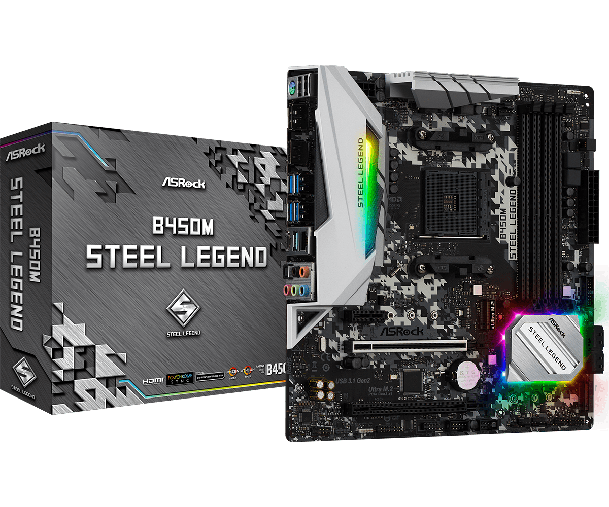 Asrock b450m steel legend не видит m2